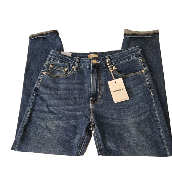 MOTHER Jeans The Looker Ankle Fray Girl Crush Women's Size 28 NWT - Picture 4 of 10